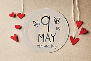 9 May Mothers Day message with small hearts