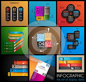 9 mInfographic design templates - collection