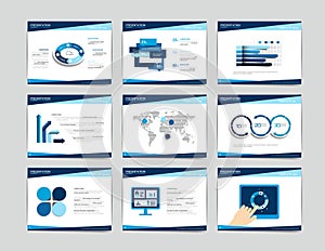 9 presentation business templates. Infographics for leaflet, poster, slide, magazine, book, brochure, website, print.
