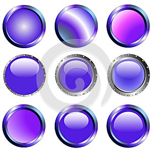 9 Purple Web Buttons