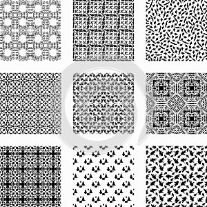 9 Universal different vector seamless patterns