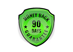 90 day money back guarantee sign vector image