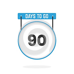 90 Days Left Countdown for sales promotion. 90 days left to go Promotional sales banner