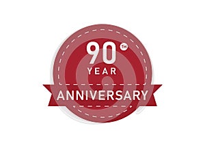 90 years anniversary Badges design