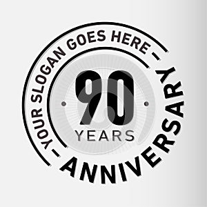 90 Years Anniversary Celebration Design Template. Anniversary vector and illustration. Ninety years logo.