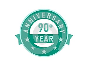 90 years anniversary Modern Badges