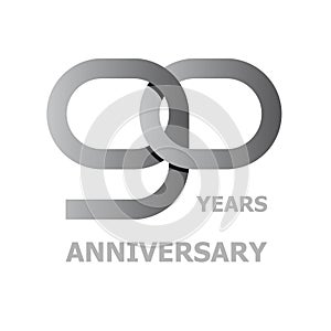 90 years anniversary symbol