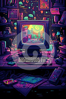 90s Computer Desktop 90s retro background