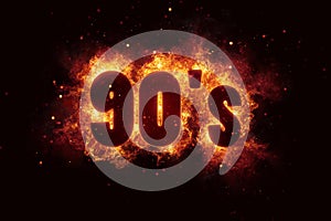90s party disco background fire flames hot explosion