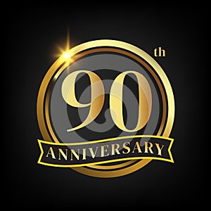 90th golden anniversary logo