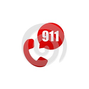 911 Emergency Call Number button