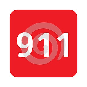 911 Emergency call number sign