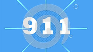 911 emergency service call number animation