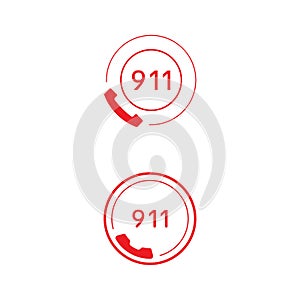 911 Emergency Vector icon design