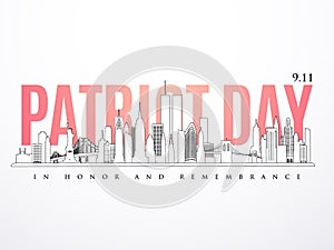 911 New York. Patriot Day anniversary banner.