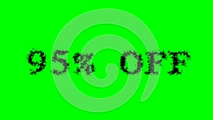 95% Off smoke text effect green isolated background