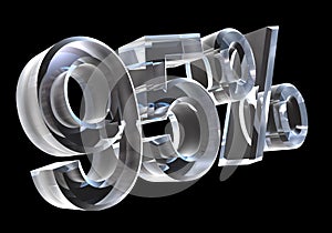 95 percent in glass (3D)