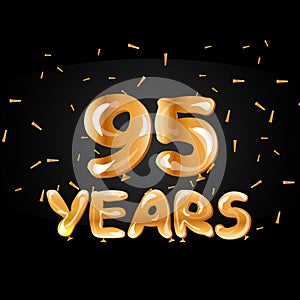 95 years anniversary celebration logotype.
