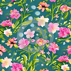 953 Watercolor Floral Patterns: A whimsical and floral background featuring watercolor floral patterns in soft and pastel colors