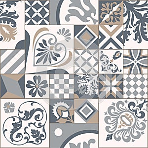 956_Traditional ornate portuguese decorative tiles azulejos