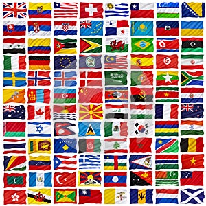 96 National flags of the world