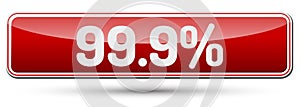 99.9 Percent - Abstract beautiful button with text.