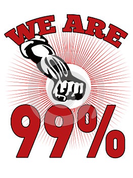 We are 99 % Occupy Wall Street American Worker photo