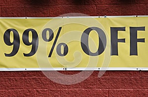 99% off sign