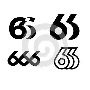 999 letter logo design template vector.