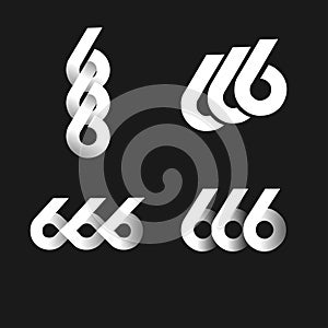 999 letter logo design template vector