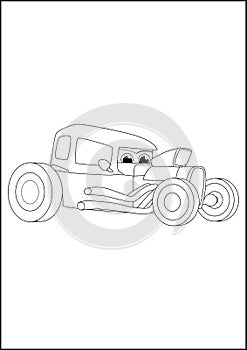 9Kids Coloring Pages - Car and other vehicle fun and cool coloring pages. car and other vechicle outline sketch for kids