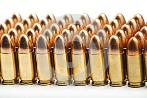 9mm bullets in a row