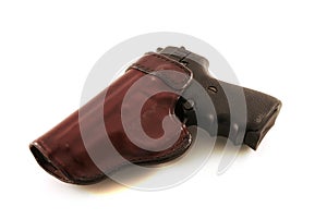 9mm in Leather Holster photo