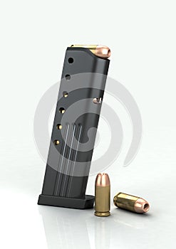 9mm magazine with bullets photo