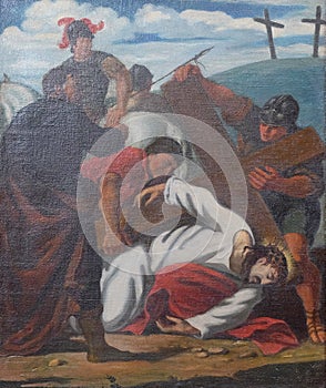 9th Stations of the Cross, Jesus falls the third time