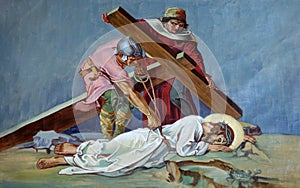 9th Stations of the Cross, Jesus falls the third time