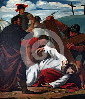 9th Stations of the Cross, Jesus falls the third time