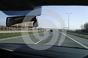 A2 highway from driver\'s perspective