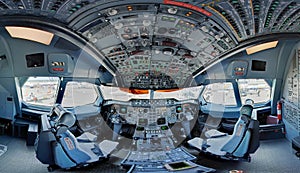 A300 jetliner cockpit photo