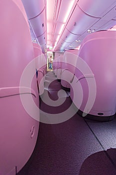 A380 Boeing Business Class plane interior