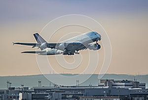 A380 taking off