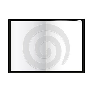 A4, A5 Notepad Template Black Cover White Page