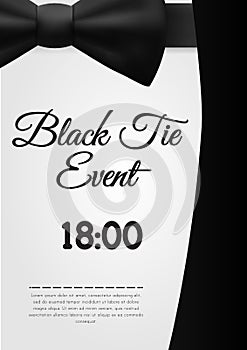 A4 Elegant Black Tie Event Invitation Template