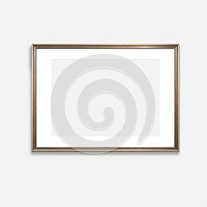 A4 horizontal blank vintage gilded frame