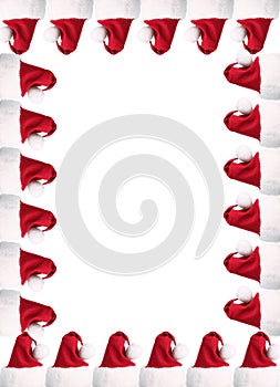 A4 Santa hat border with clipping paths