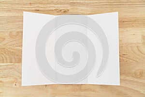 A4 tri-fold brochure blank white template for mock up and presentation design