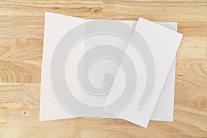 A4 tri-fold brochure blank white template for mock up and presentation design