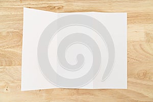 A4 tri-fold brochure blank white template for mock up and presentation design