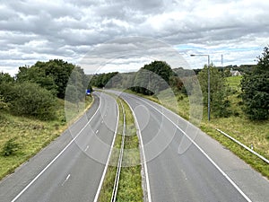 A664 dual carriageway in, Rochdale, Lancashire, UK