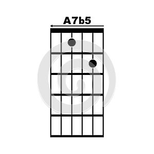 A7 b5 guitar chord icon